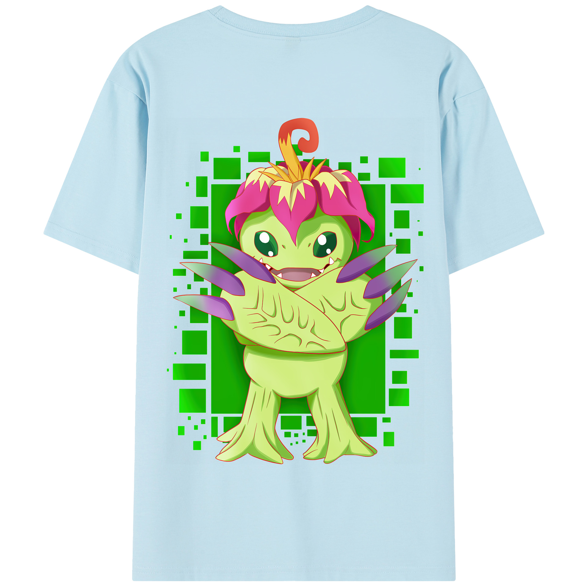 （画像用） Digimon デジタルモンスター/デジモン 綿100％半袖Tシャツ（背面プリント）